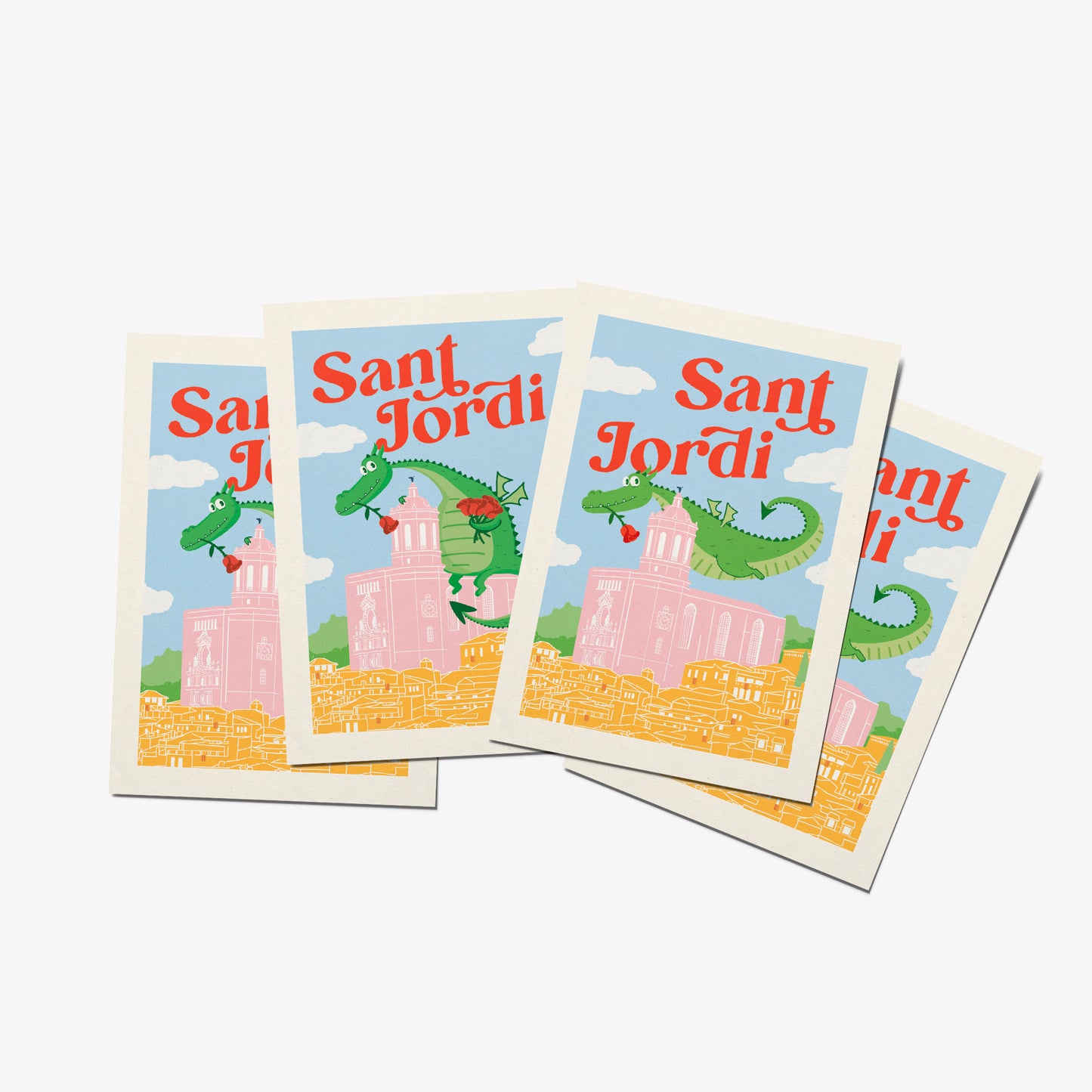 Pack de cuatro postales Sant Jordi