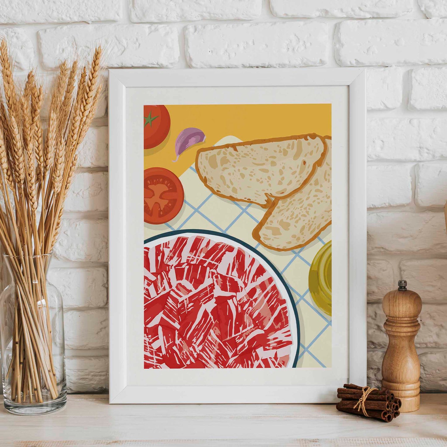 Jamón and tomato bread tapa